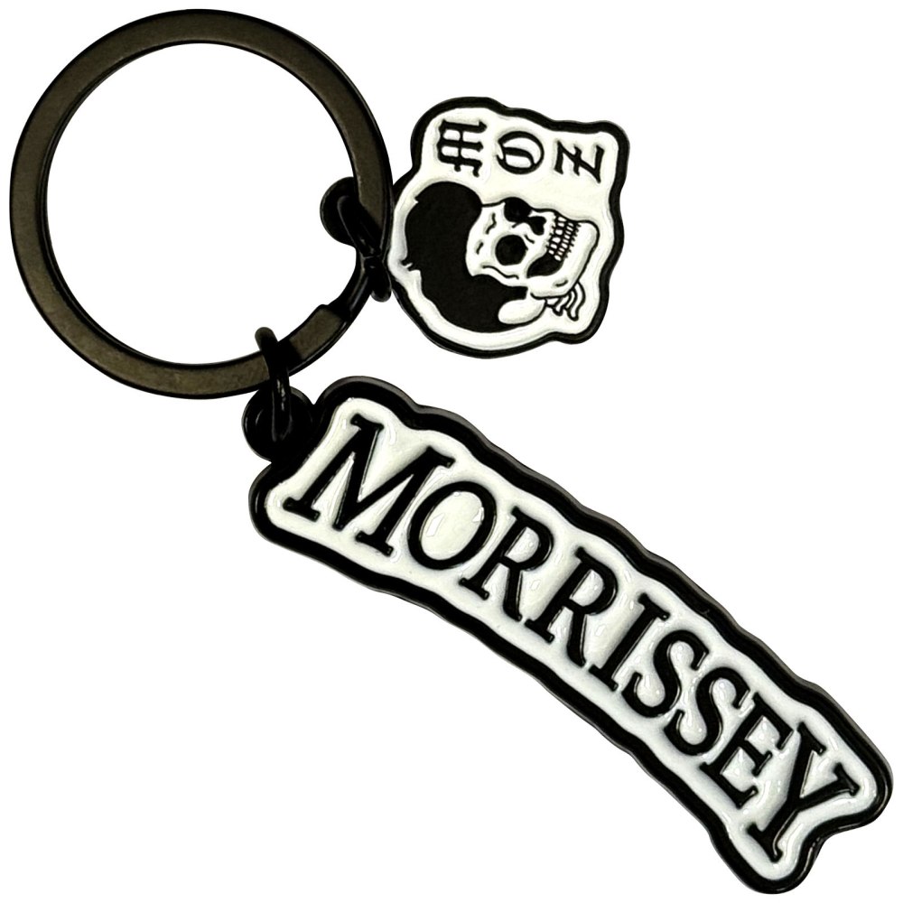 Morrissey - Text Logo Charm Keychain - White/Black